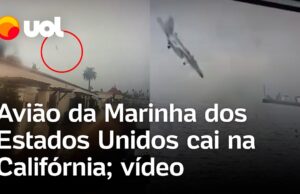 Avião militar dos EUA cai no mar; tripulantes são resgatados; veja o momento da queda