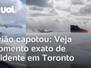 Avião capota em Toronto: Vídeos mostram momento do acidente com voo da Delta Airlines