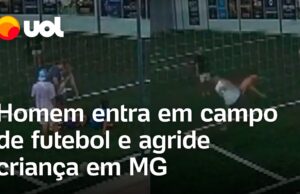Homem invade campo e dá ‘voadora’ em criança durante partida de futebol em MG