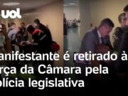 Policial da Câmara dá ‘mata-leão’ em homem que protestava pelo fim da escala 6×1