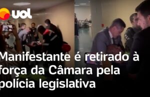 Policial da Câmara dá ‘mata-leão’ em homem que protestava pelo fim da escala 6×1