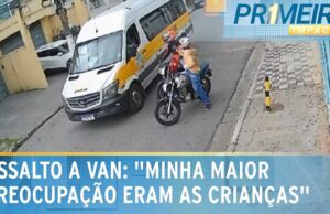 Bandido rouba motorista de van escolar com crianças e leva até aliança; veja