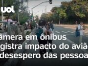 Avião cai em São Paulo: câmera de ônibus atingido mostra pessoas fugindo e gritos