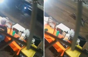 Vídeo mostra motociclista sendo atropelado por caminhão em VG; assista