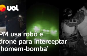 PM usa robô e drone para interceptar ‘homem-bomba’ em rodovia de SP; veja