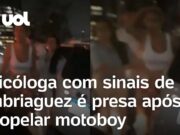 Psicóloga com sinais de embriaguez é presa após atropelar motoboy em SP