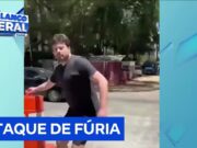 Danilo Gentili se revolta e arremessa equipamentos de obra em frente à casa dele