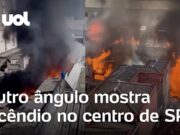 Incêndio em SP: Outro ângulo mostra fogo em casas no centro de São Paulo; fogo já foi controlado