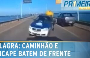 Picape na contramão causa grave acidente em ponte no Tocantins; veja