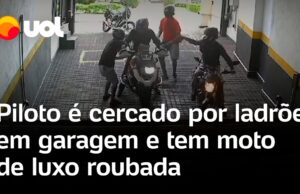 Homem é cercado por ladrões em garagem e tem moto de luxo roubada na zona sul de SP
