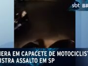 Motociclista grava o próprio assalto na zona leste de São Paulo; veja