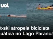 Jet-ski em alta velocidade atinge adolescentes no Lago Paranoá, em Brasília; veja