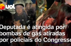 Deputada Célia Xakriabá é atingida após policiais do Congresso atirarem bombas de gás