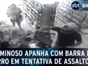 Criminoso apanha com barra de ferro em tentativa de assalto em SP