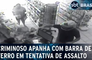 Criminoso apanha com barra de ferro em tentativa de assalto em SP