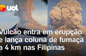 Vulcão nas Filipinas entra em erupção e lança coluna de fumaça a 4 km; veja