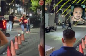 Empresário levou surra com pauladas após destruir deck de restaurante na Praça Popular; vídeo