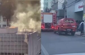 Incêndio atinge banco e assusta clientes e funcionários