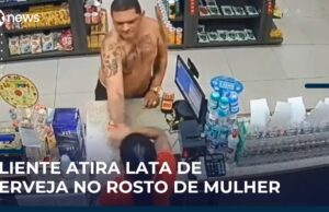 Homem apanha de clientes em Manaus após jogar lata de cerveja em atendente de loja