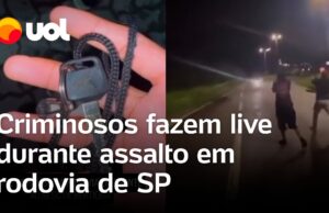 Criminosos armados fazem live durante roubo de moto em Bertioga, no litoral de SP