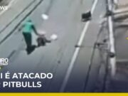 Gari é atacado por pitbulls durante coleta de lixo em Minas Gerais; veja o momento