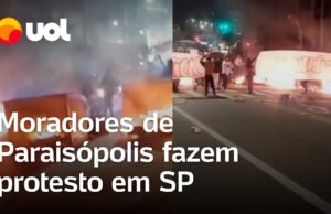 Moradores de Paraisópolis fazem protesto após morte de jovem na comunidade