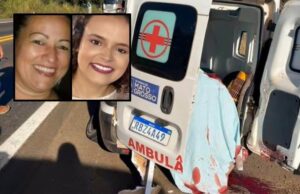 Acidente entre ambulância e carreta mata duas enfermeiras de MT