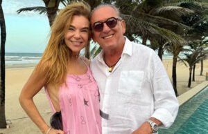 Galvão Bueno e Desirée Soares curtem praia no Ceará: ‘Do jeitinho q a gente gosta!’