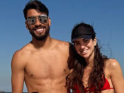Lucas Paquetá, Duda Fournier e os filhos curtem dia de praia: ‘Looks combinando,