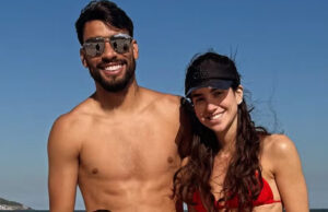 Lucas Paquetá, Duda Fournier e os filhos curtem dia de praia: ‘Looks combinando,