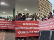 Ambulantes protestam contra mudança para o Porto; ‘vamos passar fome lá’