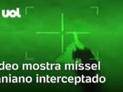 Exército israelense divulga em que mostra míssel iraniana que teria sido interceptado; veja