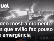 Vídeo mostra momento em que avião em que estava Livia Andrade faz pouso de emergência