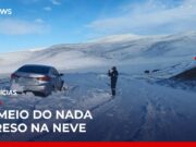 Brasileiro relata momentos de tensão ao ficar preso na neve da Patagônia; veja