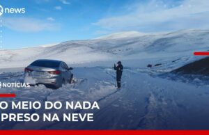 Brasileiro relata momentos de tensão ao ficar preso na neve da Patagônia; veja