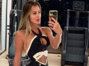 Mariana Polastreli treina a pedido de Eduardo Costa: ‘Muito magrinha’