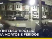 Veja Video – Intenso tiroteio no meio da rua deixa três mortos e 10 feridos nos EUA