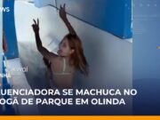 Veja Video – Influenciadora se machuca em tobogã e denuncia parque aquático por negligência