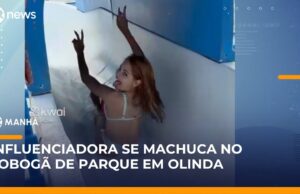 Veja Video – Influenciadora se machuca em tobogã e denuncia parque aquático por negligência