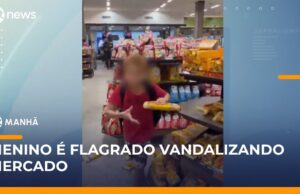 Veja Video – Menino é flagrado quebrando mercado no Rio de Janeiro; veja