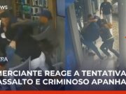 Comerciante reage a assalto e imobiliza suspeito com ajuda de populares em SC; veja