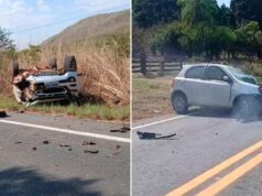 Homem morre e prefeita de Barão fica ferida em acidente; secretário e assessor hospitalizados