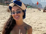 Aline Campos curte praia no Rio, exibe corpo sarado e shape trincado: ‘Deusa’