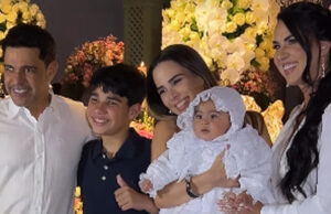 Zezé Di Camargo e Graciele celebram batizado da filha Clara: ‘Vestido tradicional’