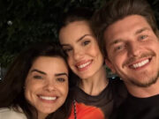 Vanessa Giácomo registra encontro com Camila Queiroz e Klebber Toledo em Lisboa