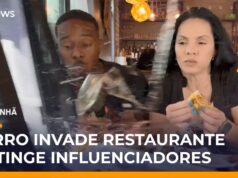 Veja Vídeo – Carro desgovernado invade restaurante e atinge casal de influenciadores;