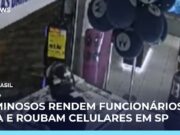 Veja vídeo grupo armado assalta loja de celulares em rua movimentada de São Paulo