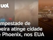 Veja Vídeo – Tempestade de poeira atinge Phoenix, nos EUA, e causa atrasos em voos; veja