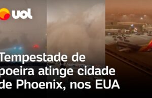 Veja Vídeo – Tempestade de poeira atinge Phoenix, nos EUA, e causa atrasos em voos; veja