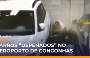 Veja Video – Flagrante no Aeroporto de Congonhas mostra carros “depenados” e pneus roubados